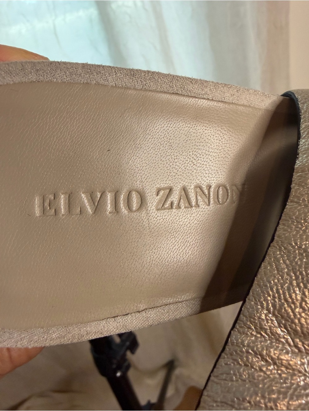 Metallic Soft Gold Platform Slingback Sandals - Picture 9 of 11
